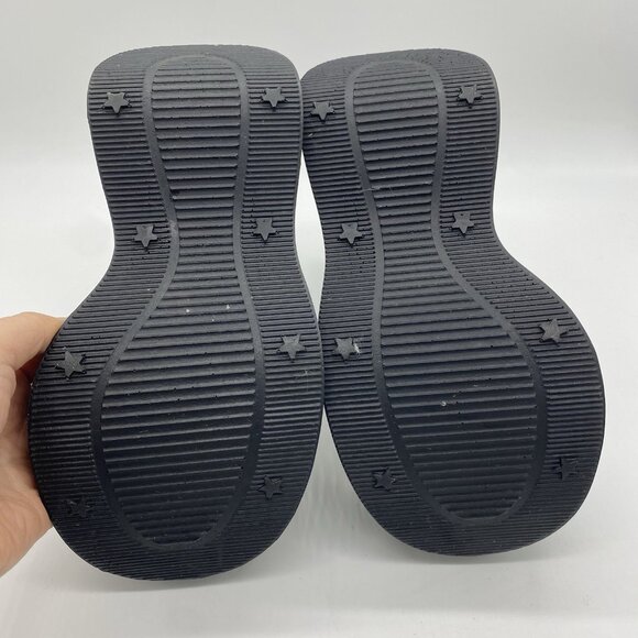 Demonia Dynamite Platform Wedge Sz 7 Silver Star Cutout Rave EDM Festival Gothic - Picture 13 of 15